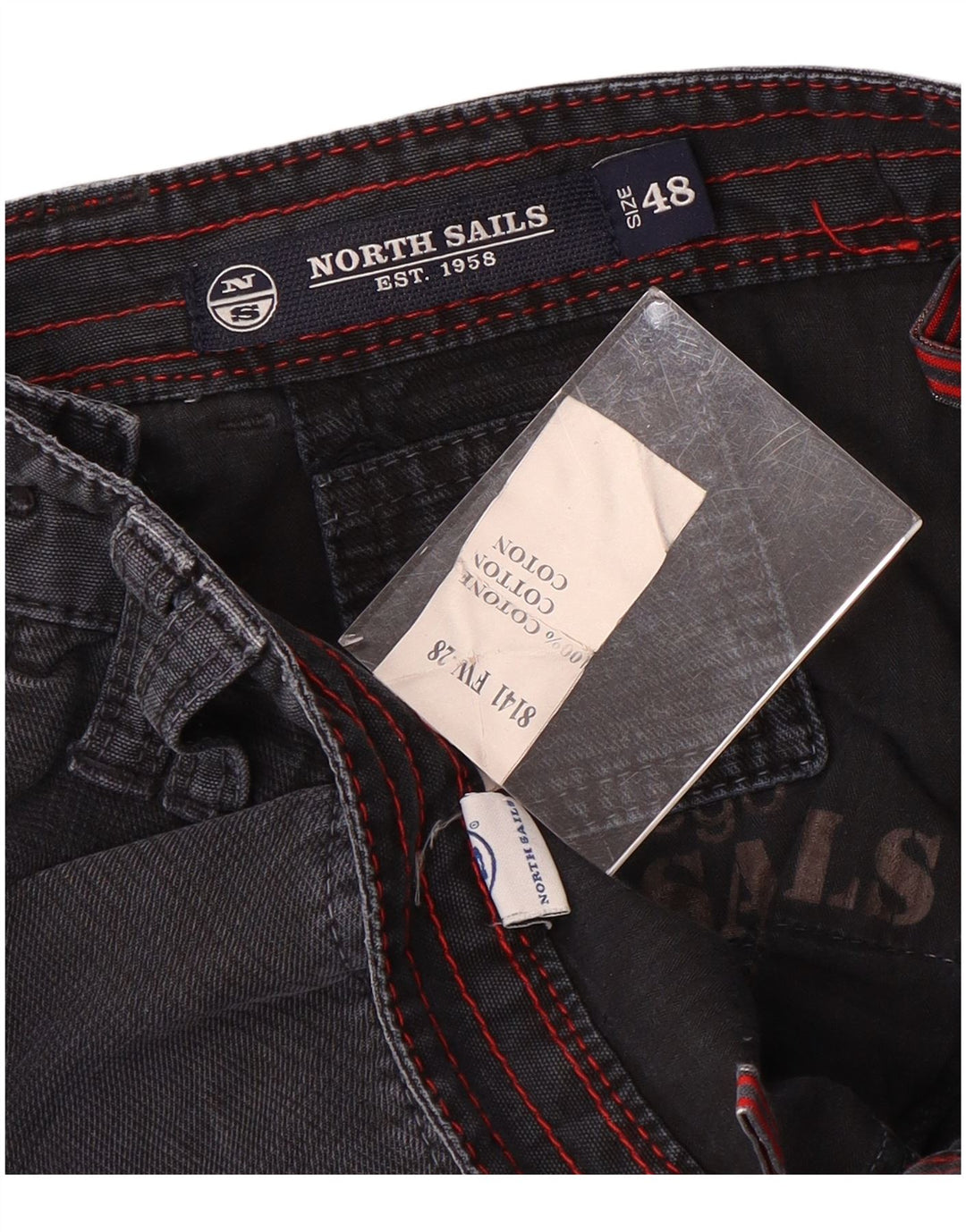 NORTH SAILS Pantalones cortos cargo para hombre IT 48 Medium W34 Pata de gallo azul marino