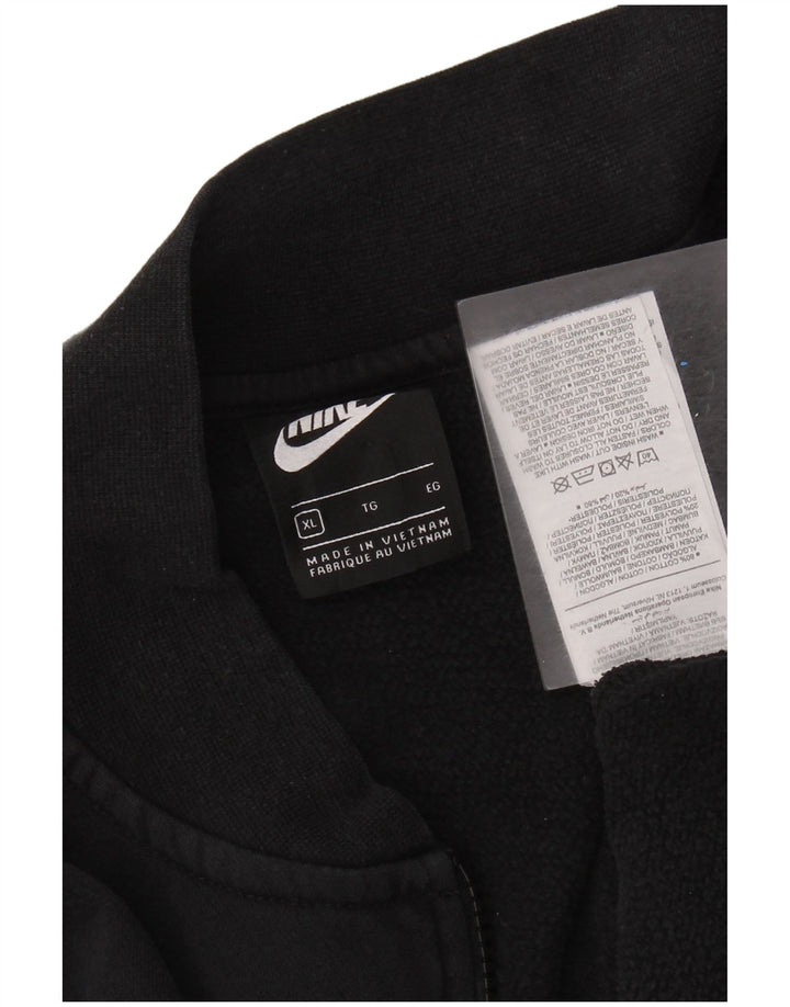 NIKE Hombre Chándal Top Chaqueta XL Negro Algodón