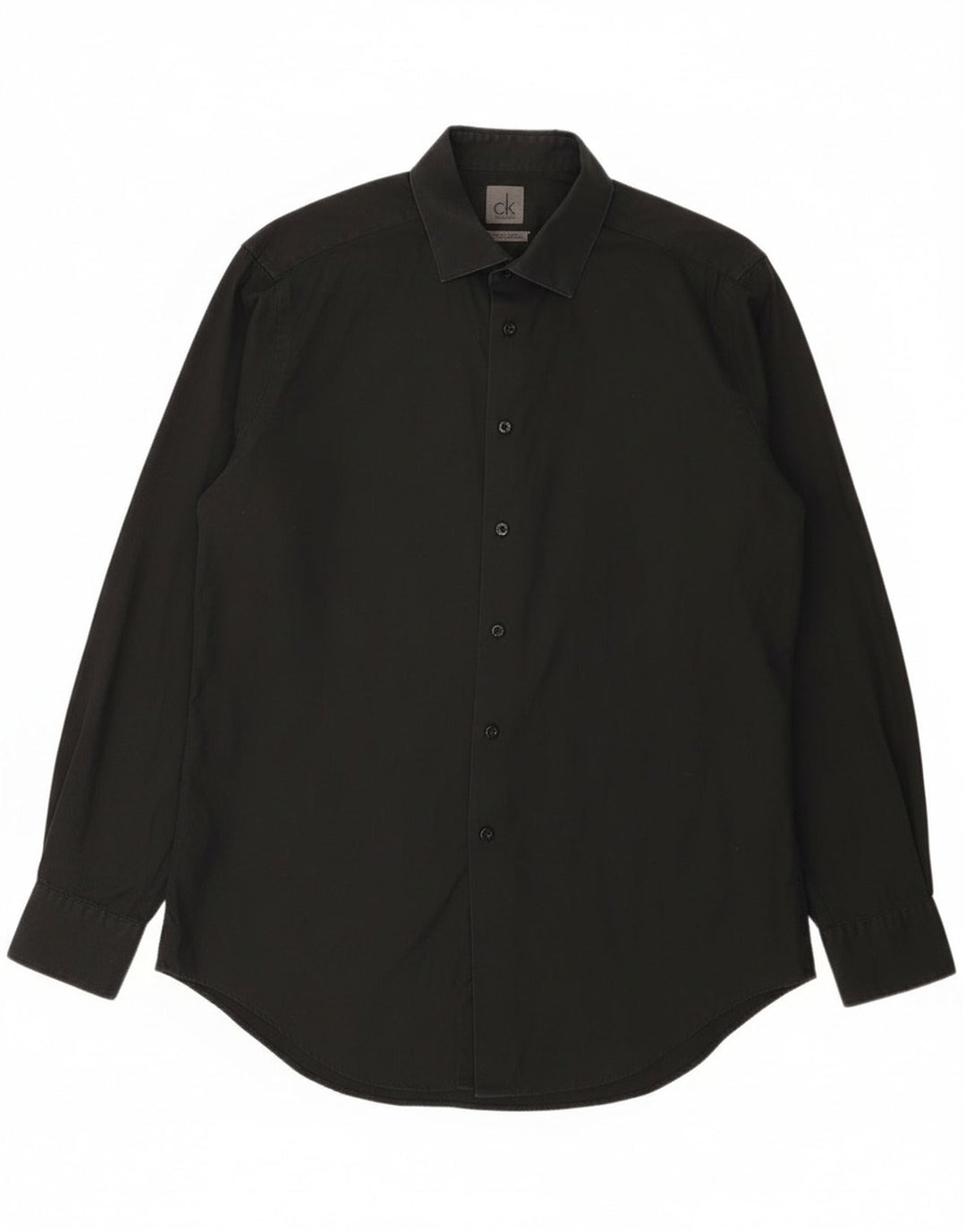 Calvin Klein Camisa NO HIERRO para hombre Talla 16 1/2 Grande Raya negra
