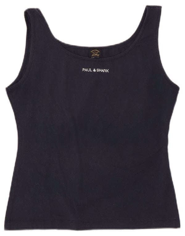 Paul & Shark Top corto sin mangas para mujer UK 12 Medium Azul marino