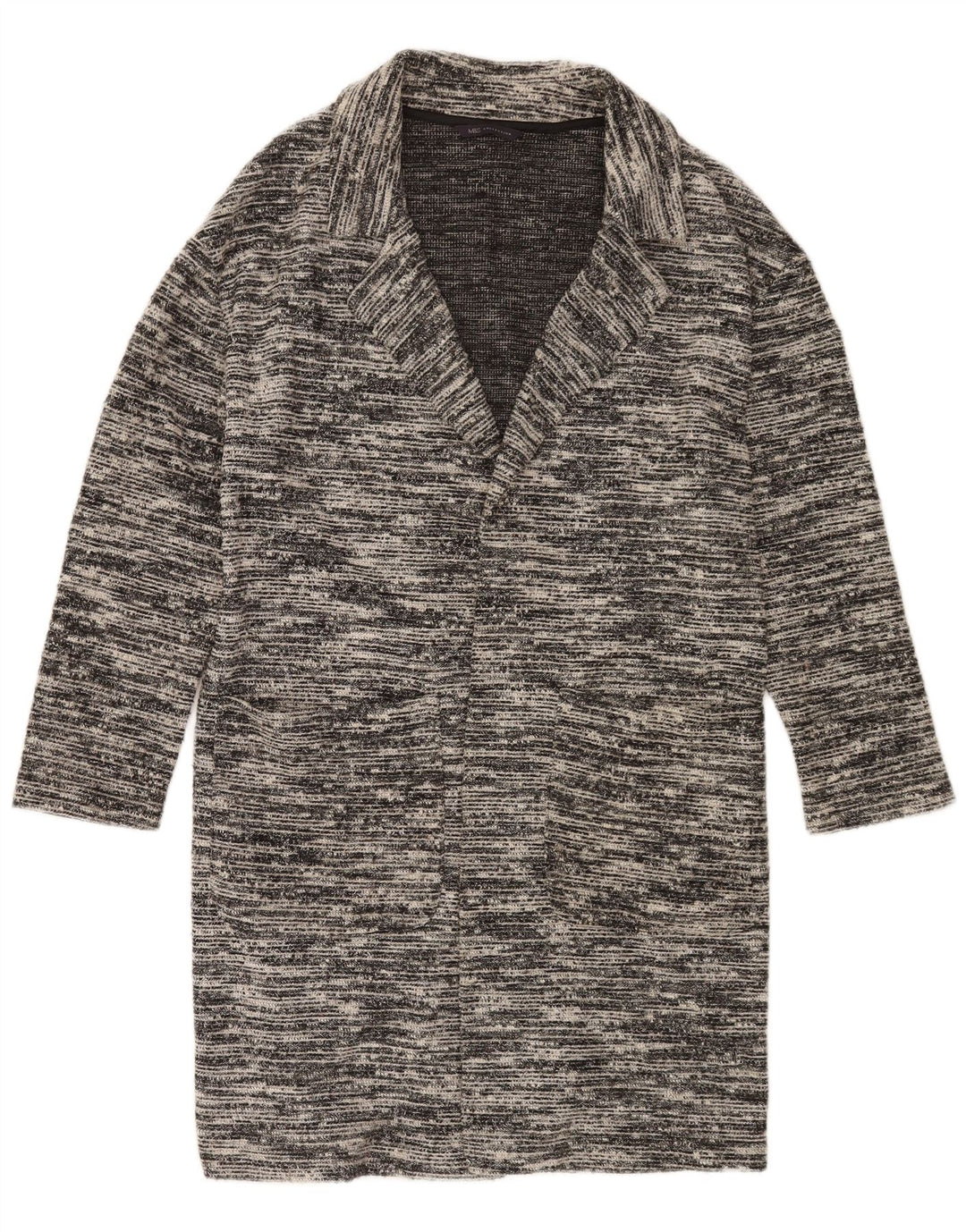 Marks & Spencer Suéter tipo cárdigan largo para mujer Reino Unido 40 Gris medio moteado