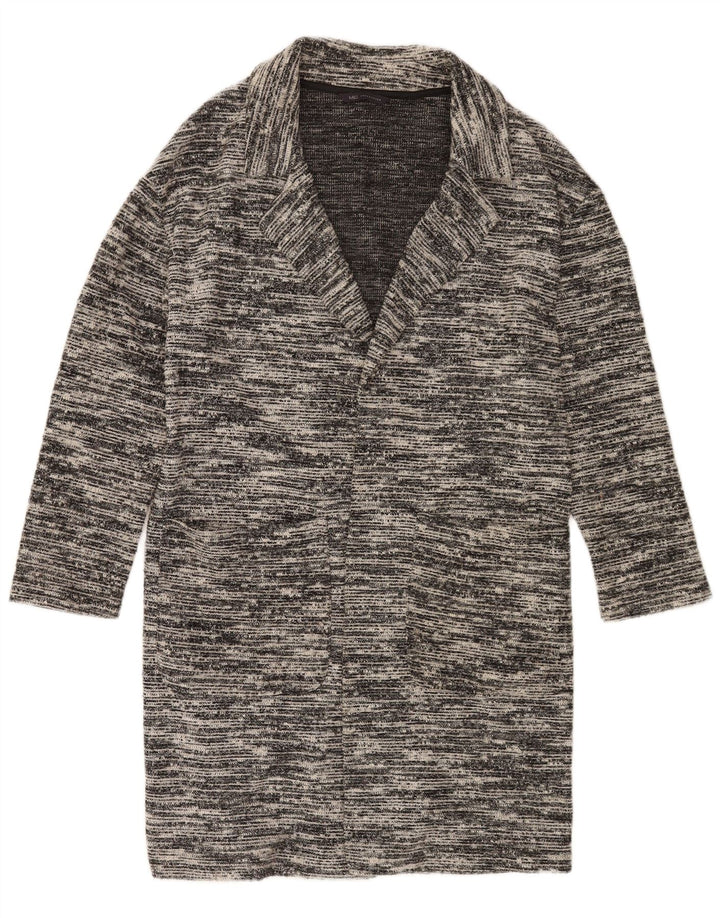 Marks & Spencer Suéter tipo cárdigan largo para mujer Reino Unido 40 Gris medio moteado