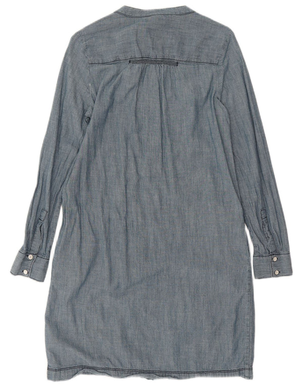 Gap Vestido tubo de manga larga para mujer UK 8 Small Algodón azul
