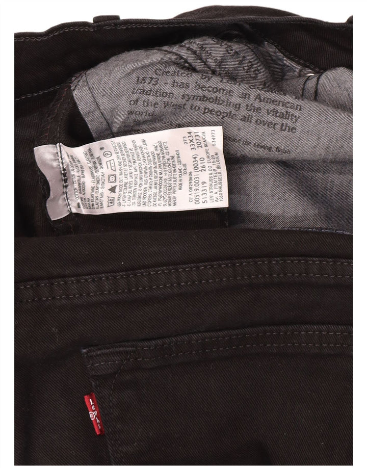 Levi's Hombre 519 Slim Jeans W33 L30 Algodón Negro