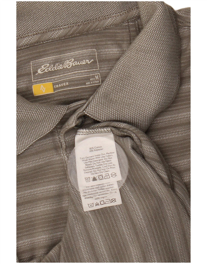EDDIE BAUER Polo para hombre de algodón a rayas gris medio
