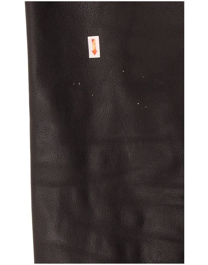 ROUTE 66 Chaqueta de cuero para hombre UK 40 Grande Cuero negro