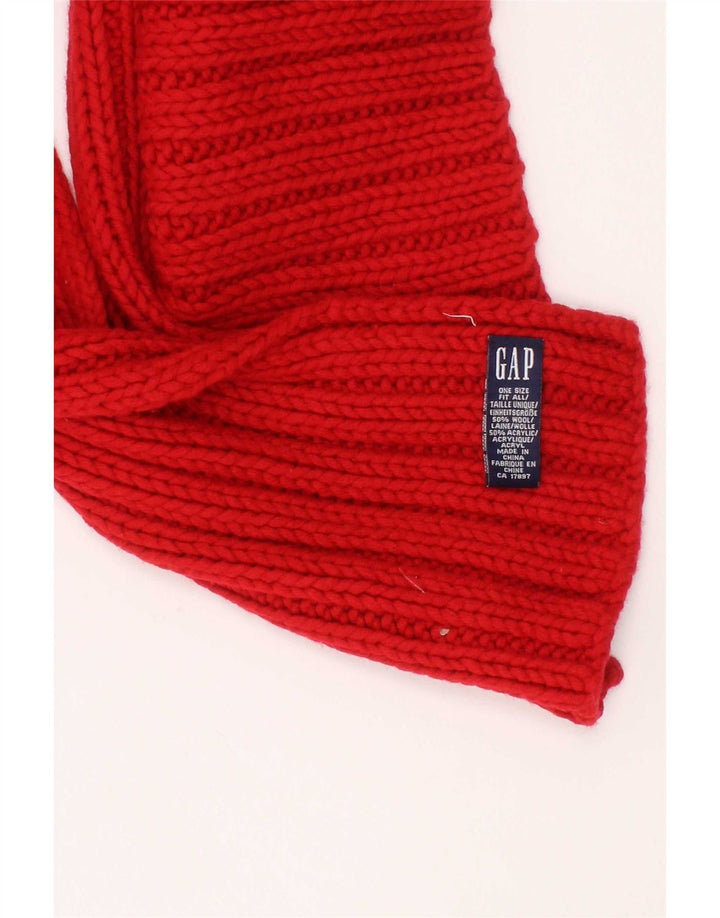 Bufanda Rectangular de Punto para Mujer Gap Talla Única Roja de Lana