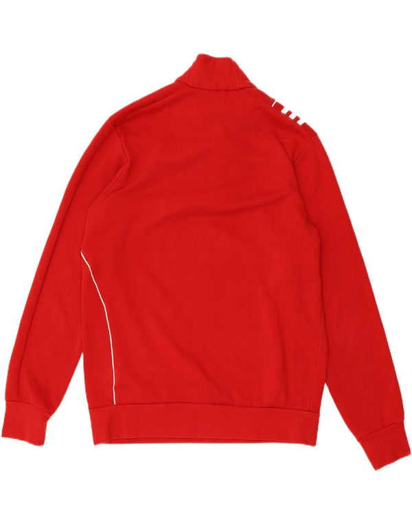 ADIDAS Hombre Zip Neck Sudadera Jumper Medium Rojo