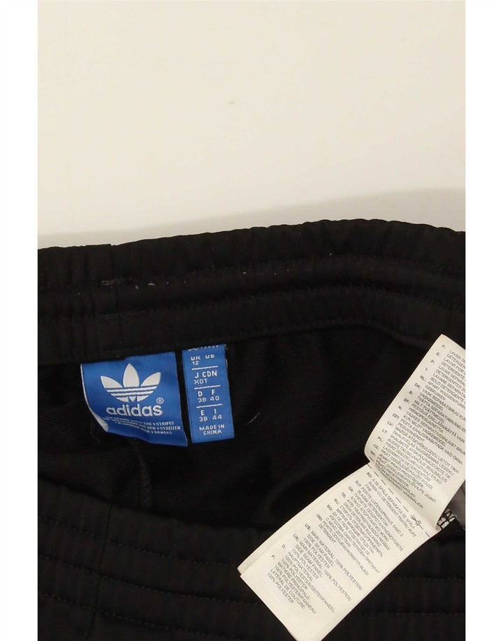 Adidas Pantalones de chándal para mujer UK 40 Mediano Negro Colorblock Poliéster