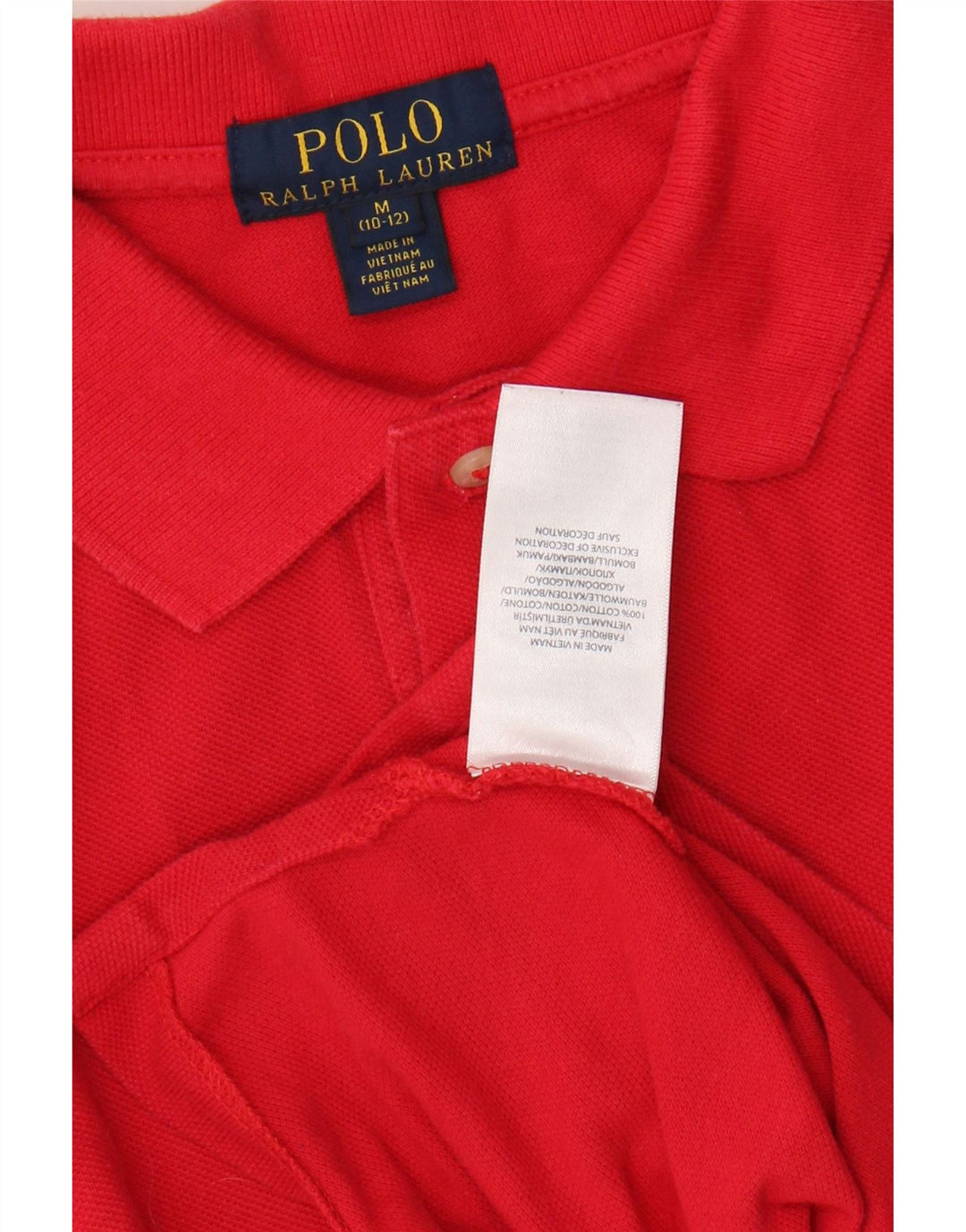 Polo RALPH LAUREN 10-11 Años Medio Rojo Algodón