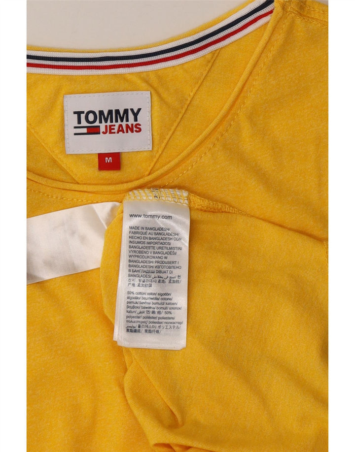 TOMMY HILFIGER Camiseta para mujer Top UK 44 Algodón amarillo mediano