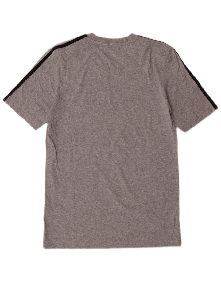 Adidas - Camiseta gráfica para hombre, talla pequeña, algodón gris