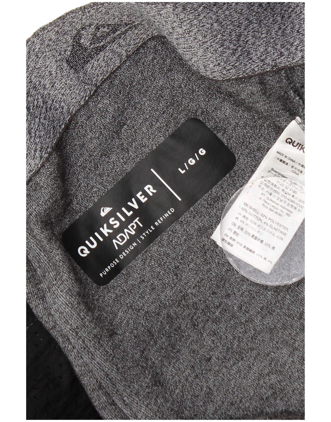Quiksilver Pantalones De Chándal Para Hombre Poliéster Moteado Gris Grande
