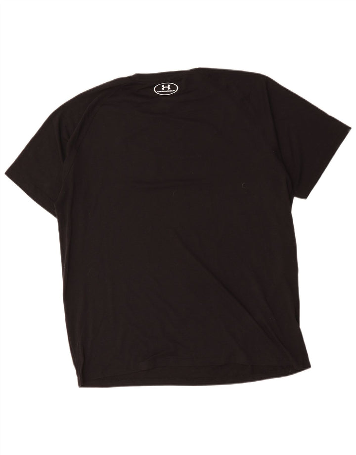 Under Armour Camiseta con gráfico Heat Gear para hombre, talla grande, poliéster negro