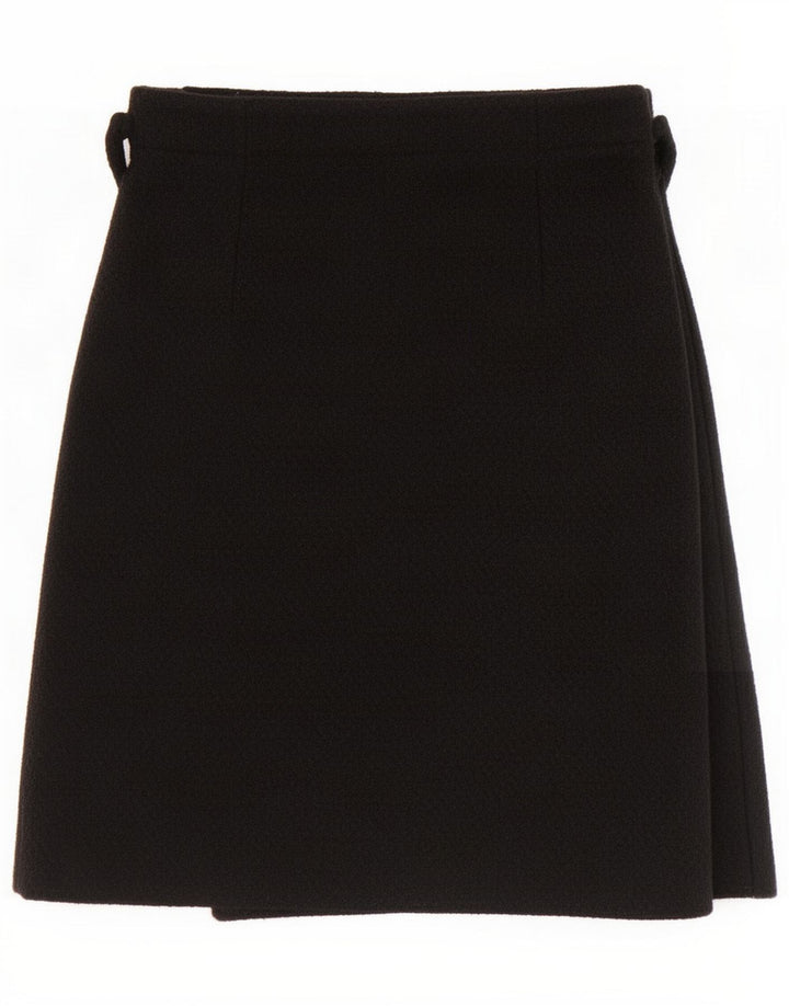 Fabrizio Lenzi Falda cruzada para mujer IT 42 Medium W26 Lana negra