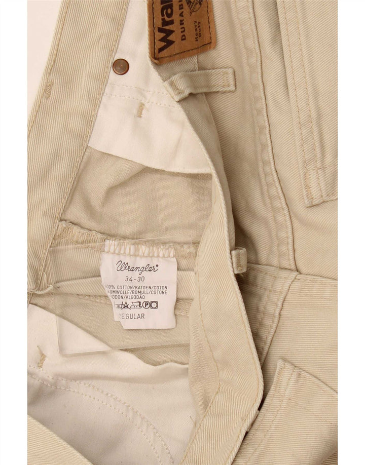 Wrangler Vaqueros rectos para hombre W34 L30 Algodón beige