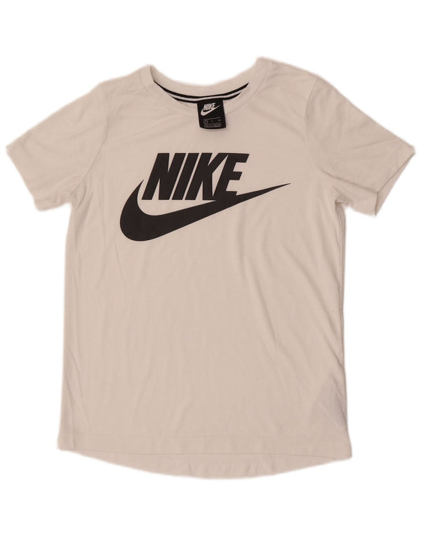 Nike Camiseta gráfica para mujer Top UK 10 Small White Poliéster