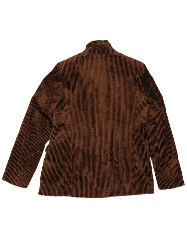 EMMA & GAIA Traje de pana de 2 piezas para mujer IT 44 Mediano W28 L28 Marrón