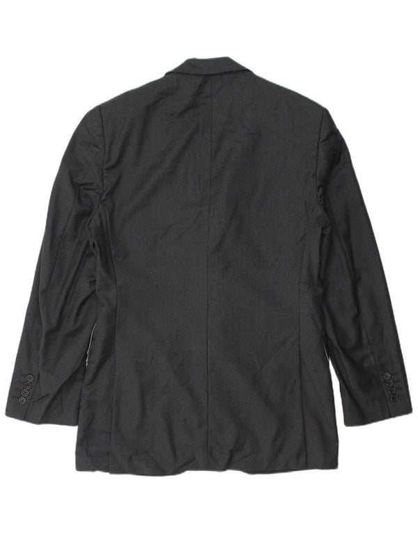 Aquascutum Chaqueta tipo blazer de 2 botones para hombre UK 36 Small Grey Wool