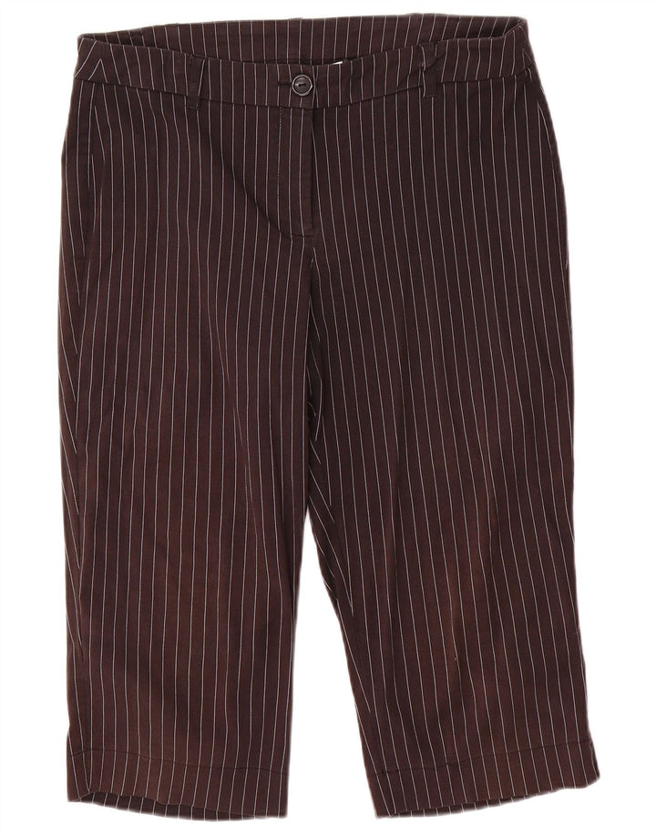 Marks & Spencer Pantalones Capri para Mujer EU 40 Medium W32 L18 Gris Rayas