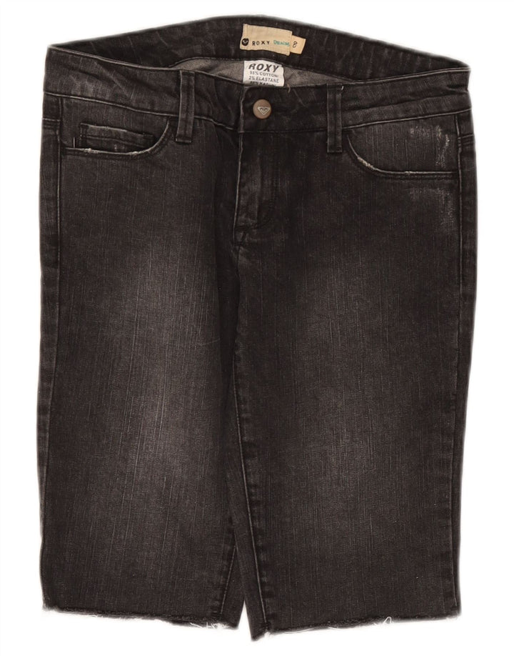Pantalones cortos de mezclilla para mujer Roxy US 8 Medium W27 Algodón gris