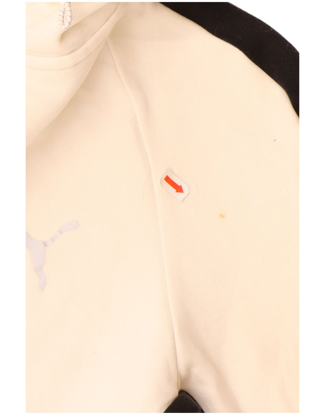 PUMA Sudadera con capucha y cremallera para hombre XL Off White Colourblock Cotton