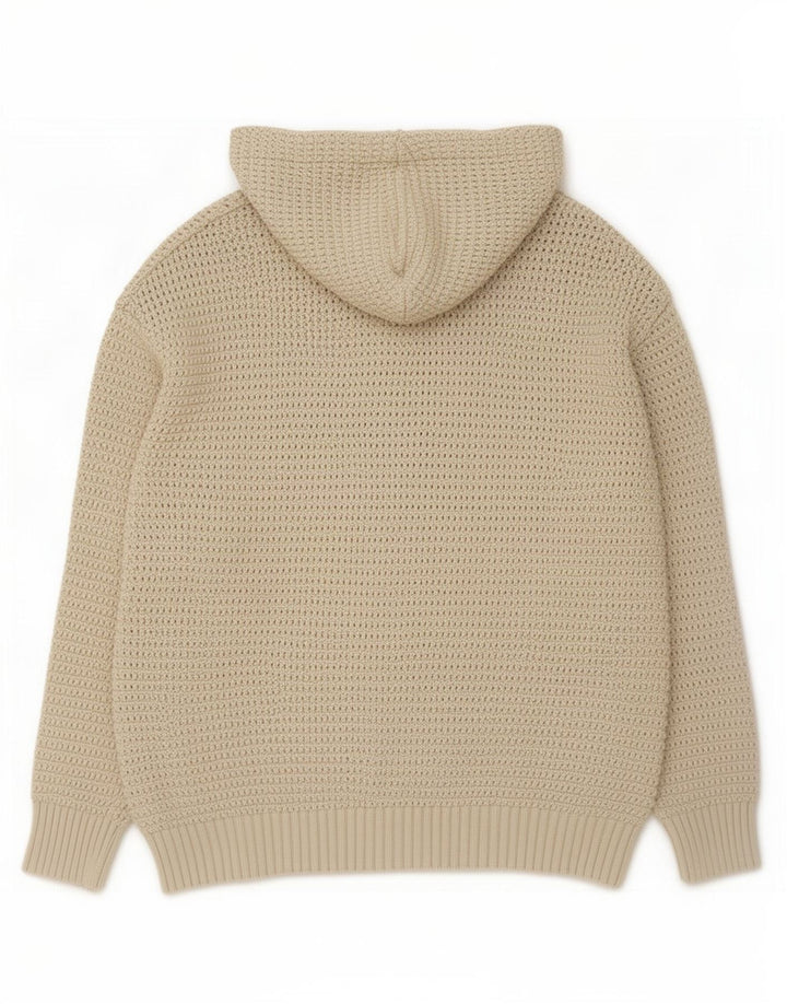 Zara Hombre Jersey Con Capucha Jersey Grande Beige