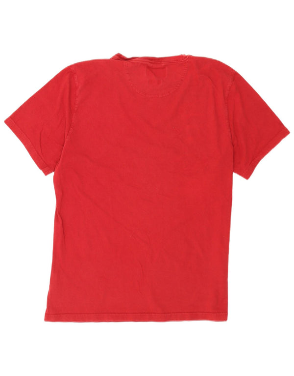 Barbour Camiseta gráfica de ajuste a medida para hombre Top grande de algodón rojo