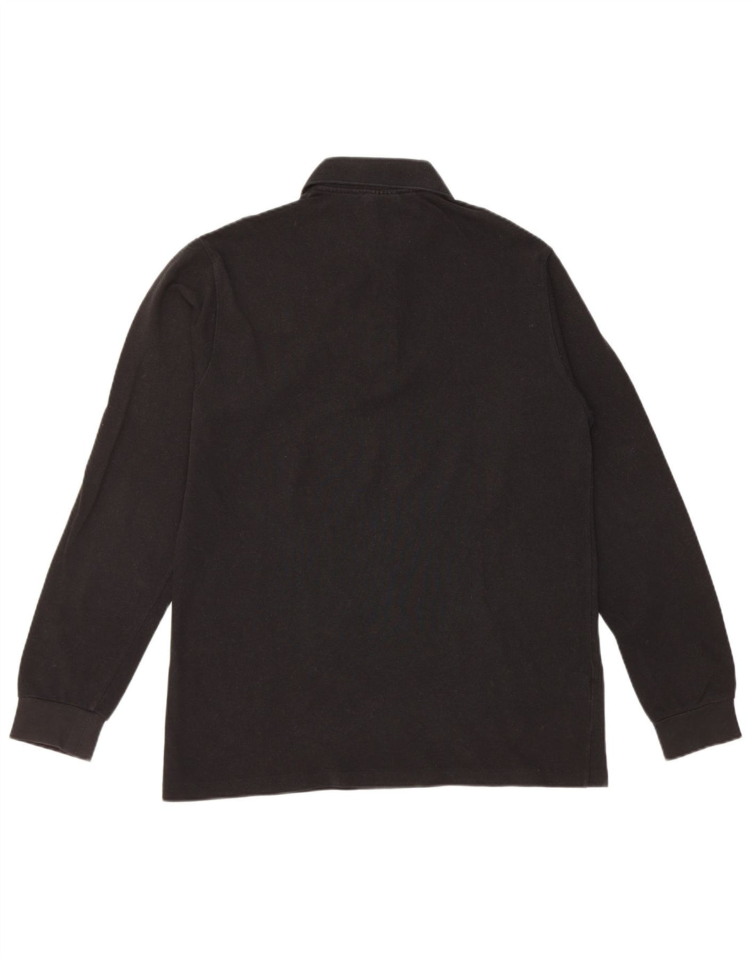 Lacoste Polo de manga larga para hombre talla 4 mediano algodón negro