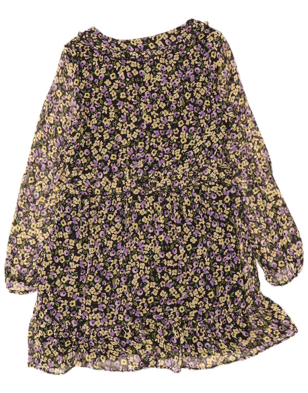 Zara Mujer Vestido Escalonado UK 6 XS Multicolor Floral