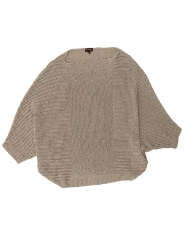 Phase Eight Jersey Poncho de Manga 3/4 para Mujer UK 10 Small Beige Acrílico