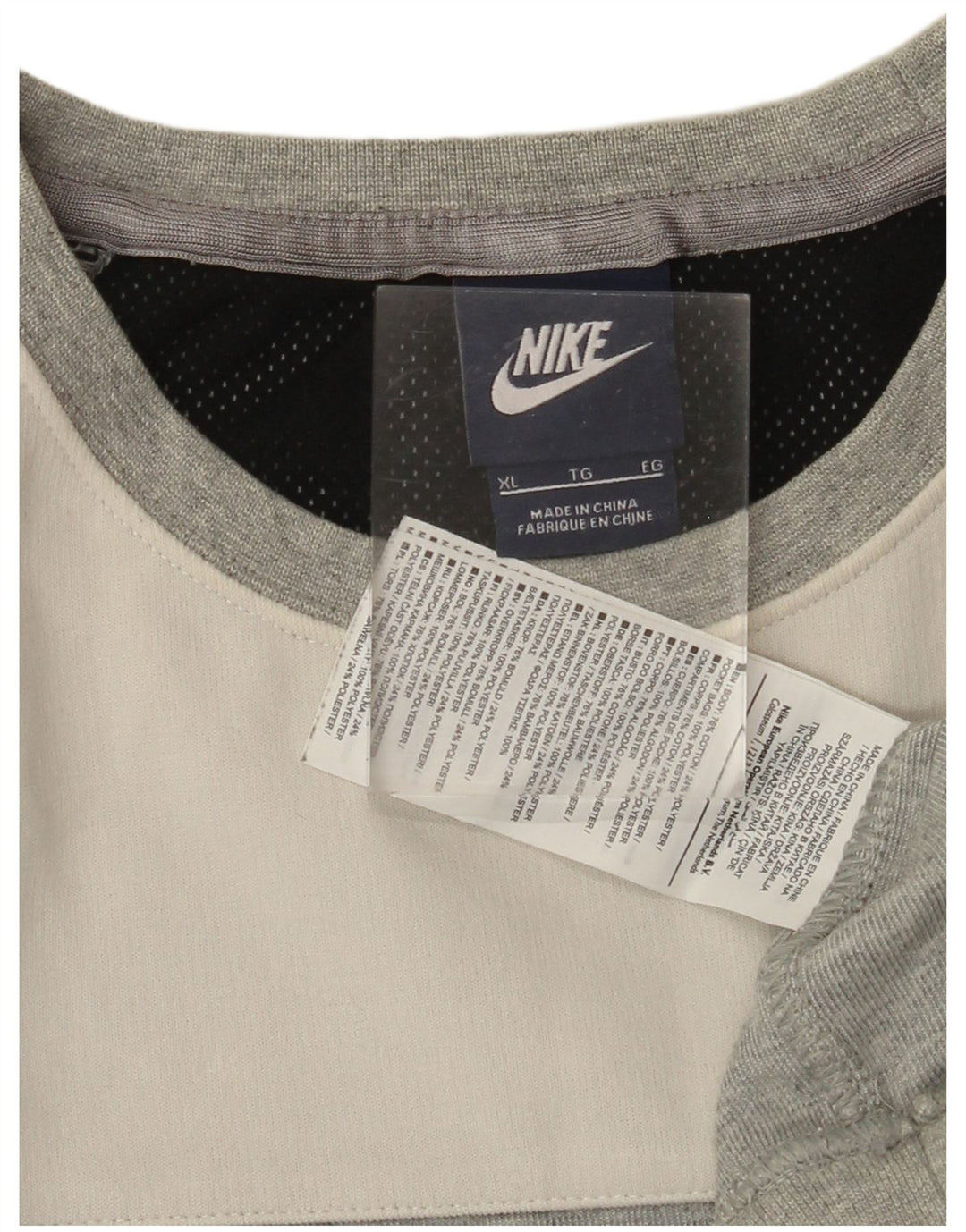 NIKE Sudadera Jumper Jumper XL Gris Colorblock Algodón