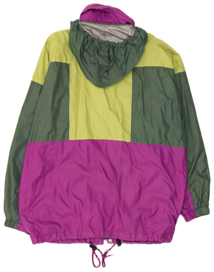 CAMPAGNOLO Chubasquero con capucha para hombre, talla 40, talla grande, multicolor, color block