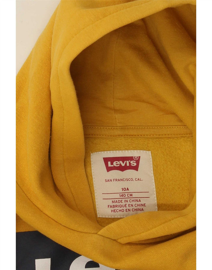 Levi's - Jersey con capucha para niños, 9-10 años, amarillo