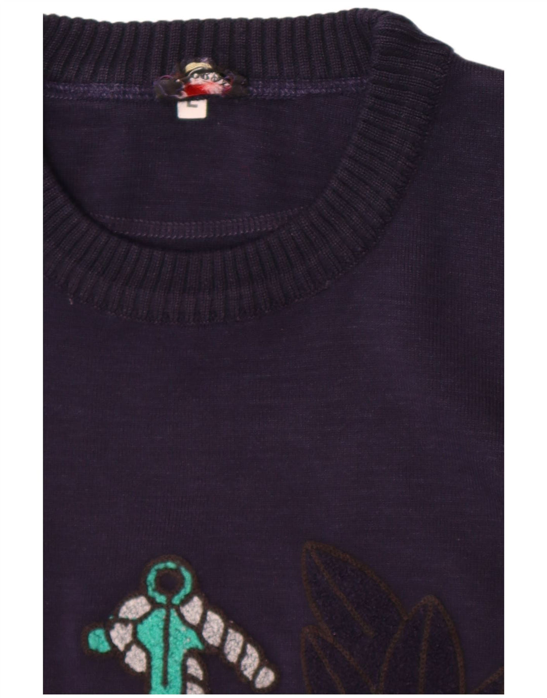 Blue Drake - Jersey con cuello redondo y gráfico para hombre, talla grande, azul marino