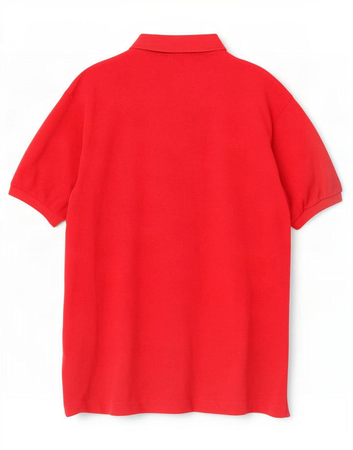 Polo Lacoste para hombre talla 7 2XL algodón rojo