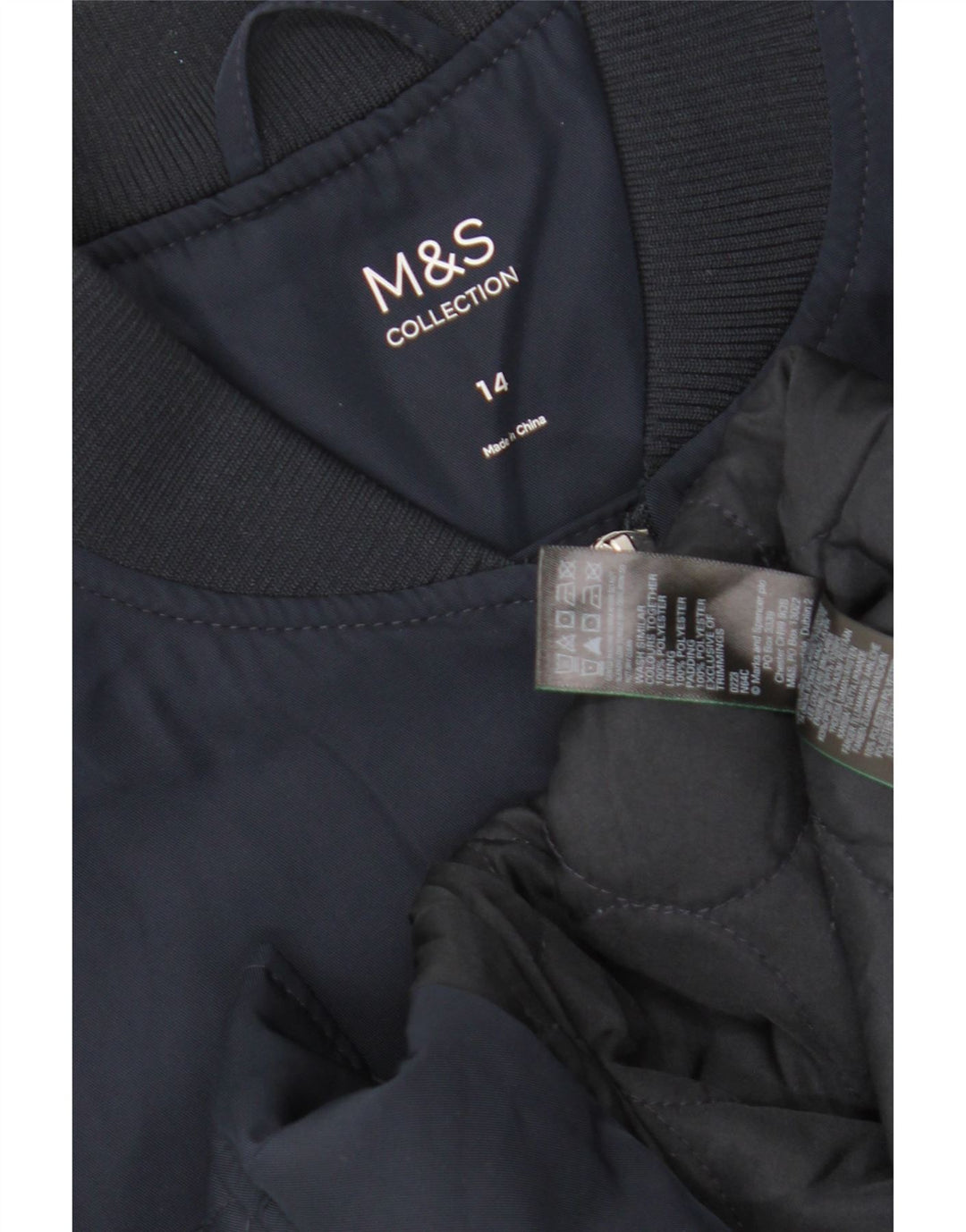 Marks & Spencer Chaqueta Bomber Extragrande para Mujer UK 40 Grande Azul Marino