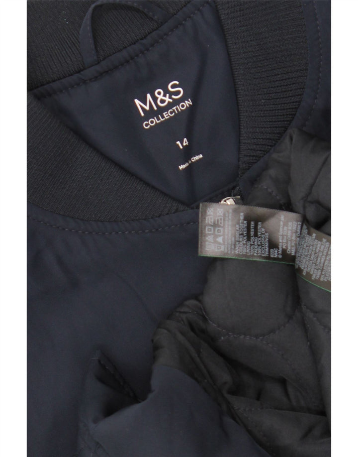 Marks & Spencer Chaqueta Bomber Extragrande para Mujer UK 40 Grande Azul Marino