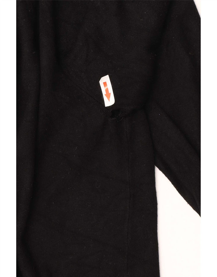 Zara Mujer Cárdigan Suéter UK 44 Grande Negro