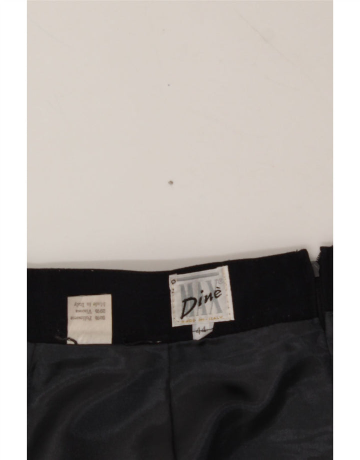 MAX DINE Womens Pencil Skirt IT 44 Medium W28  Navy Blue Polyester Vintage Max Dine and Second-Hand Max Dine from Messina Hembry 