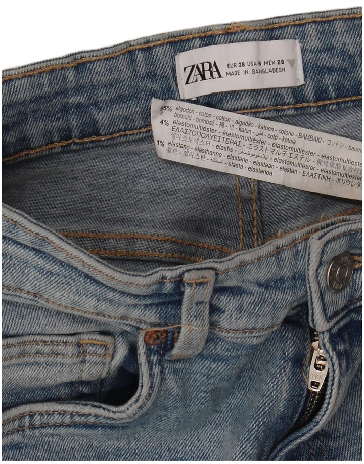 ZARA Vaqueros pitillo para mujer EU 38 Small W28 L28 Algodón azul