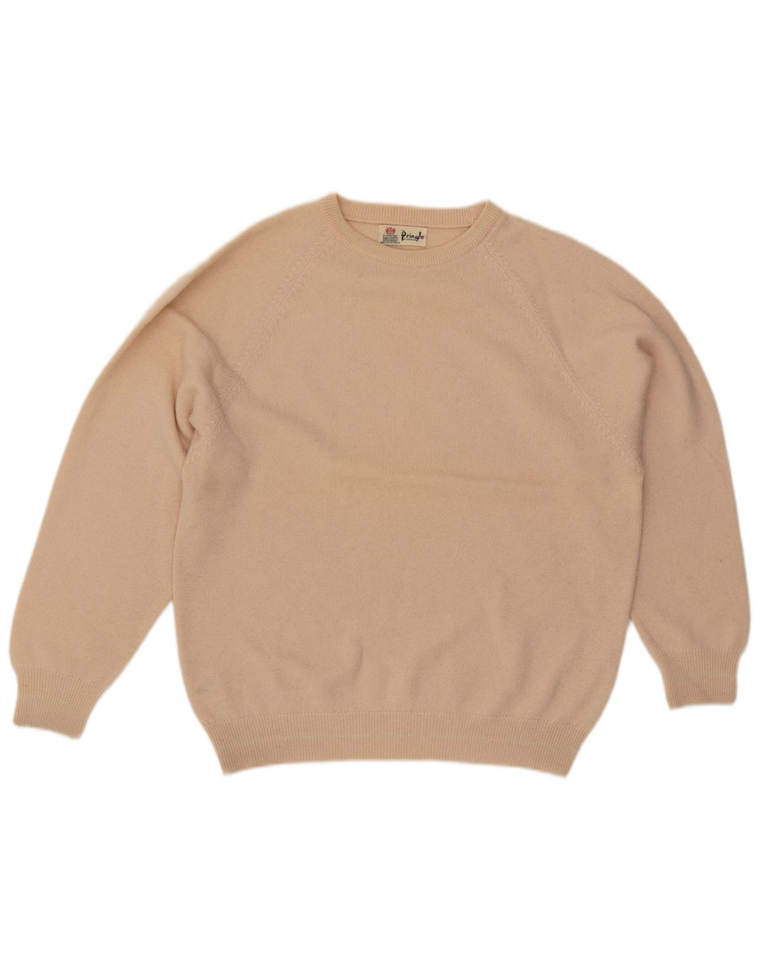 Pringle - Jersey holgado con cuello redondo para hombre, talla pequeña, lana beige