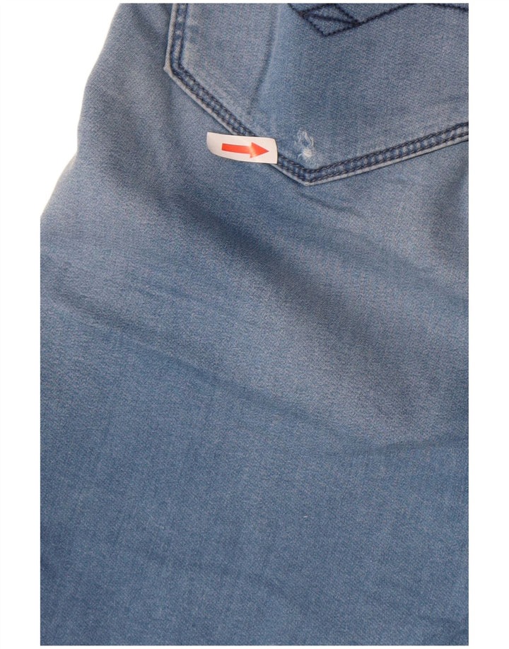Replay Shorts De Mezclilla Hombre W32 Algodón Azul Medio