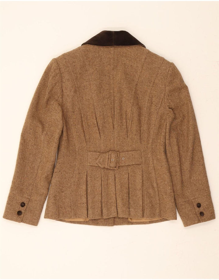 TOGETHER Womens 5 Button Blazer Jacket UK 10 Small Brown Polyacrylic Vintage Together and Second-Hand Together from Messina Hembry 