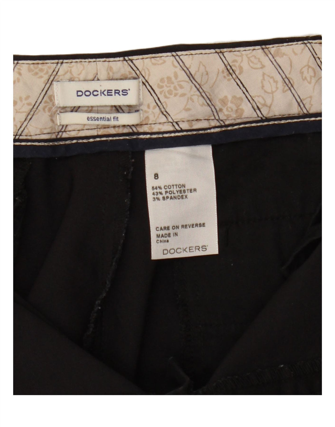 DOCKERS Womens Bootcut Chino Trousers US 8 Medium W30 L28 Black Cotton Vintage Dockers and Second-Hand Dockers from Messina Hembry 