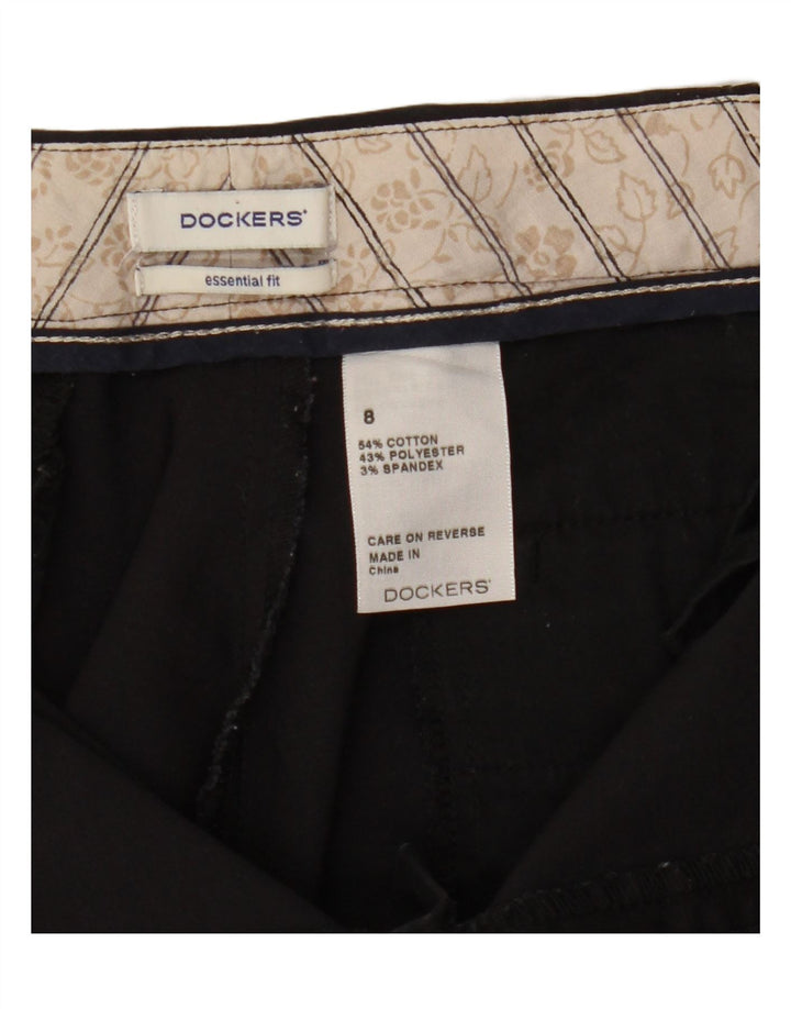 DOCKERS Womens Bootcut Chino Trousers US 8 Medium W30 L28 Black Cotton Vintage Dockers and Second-Hand Dockers from Messina Hembry 