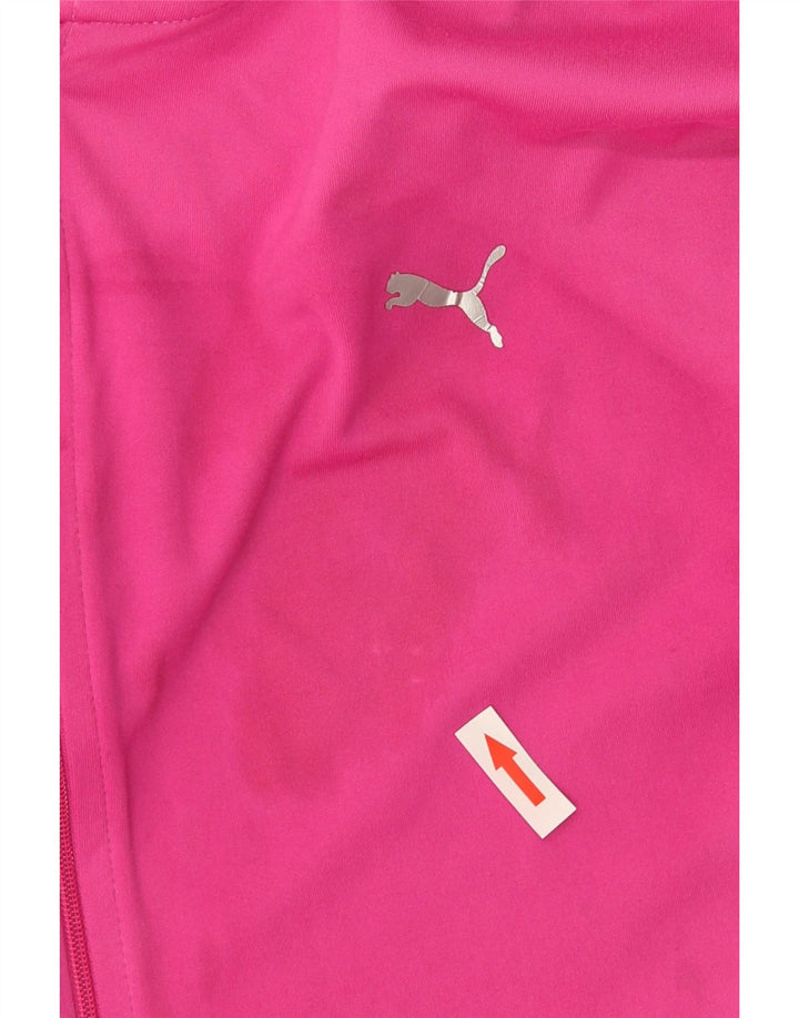 Puma - Sudadera con capucha y cremallera para mujer, talla 40, poliéster rosa grande