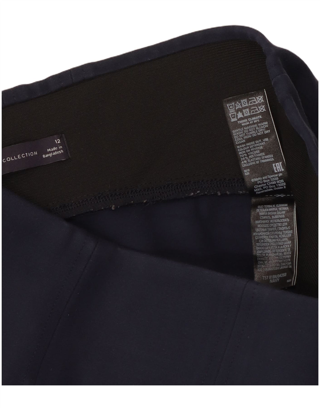 Marks & Spencer Leggings para mujer UK 44 Medium Azul marino Viscosa