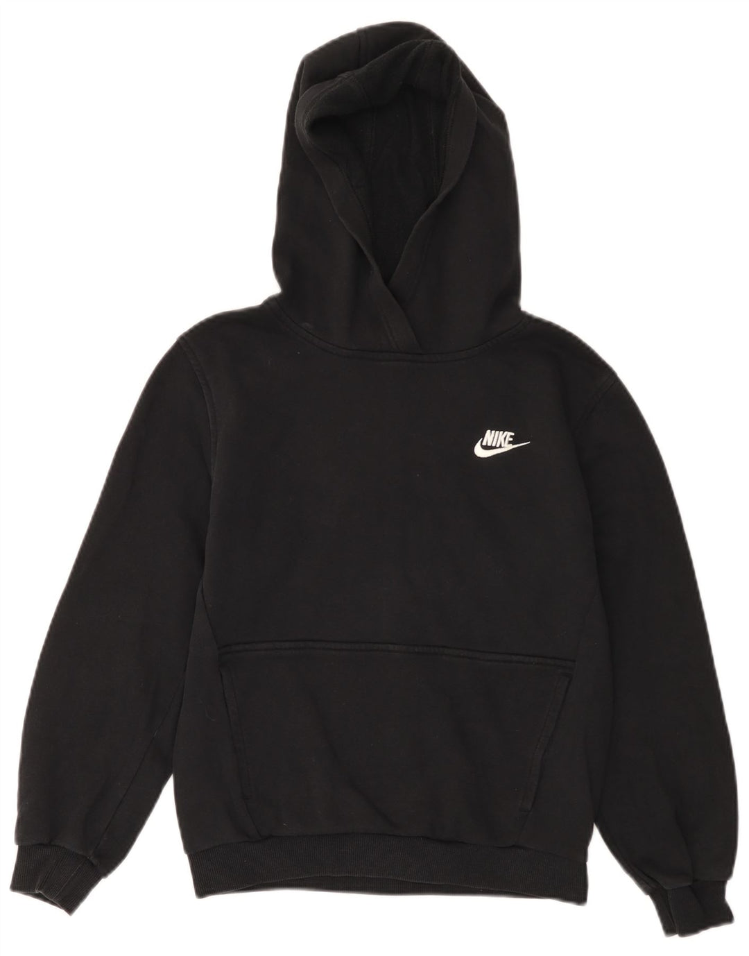 NIKE Sudadera con capucha para niños 12-13 años Grande Negro Algodón