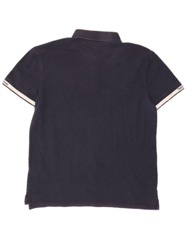 Polo Tommy Hilfiger para hombre de algodón con bloques de color azul marino grande